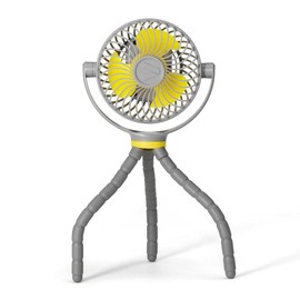 Veer Flex Fan - Portable Baby Stroller Fan - Lightweight and Quiet 4 Speed Motor Provides Maximum Cooling and Extra Long Battery Life - 360 Degree Rotation - Baby Finger Safe