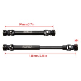 MEUS RACNIG 2pcs TRX4 SCX10 Driveshafts for 1/10 RC Crawler Traxxas TRX4/Axial SCX10/Tamiya CCO1/Redcat Gen8 etc.. (94mm)