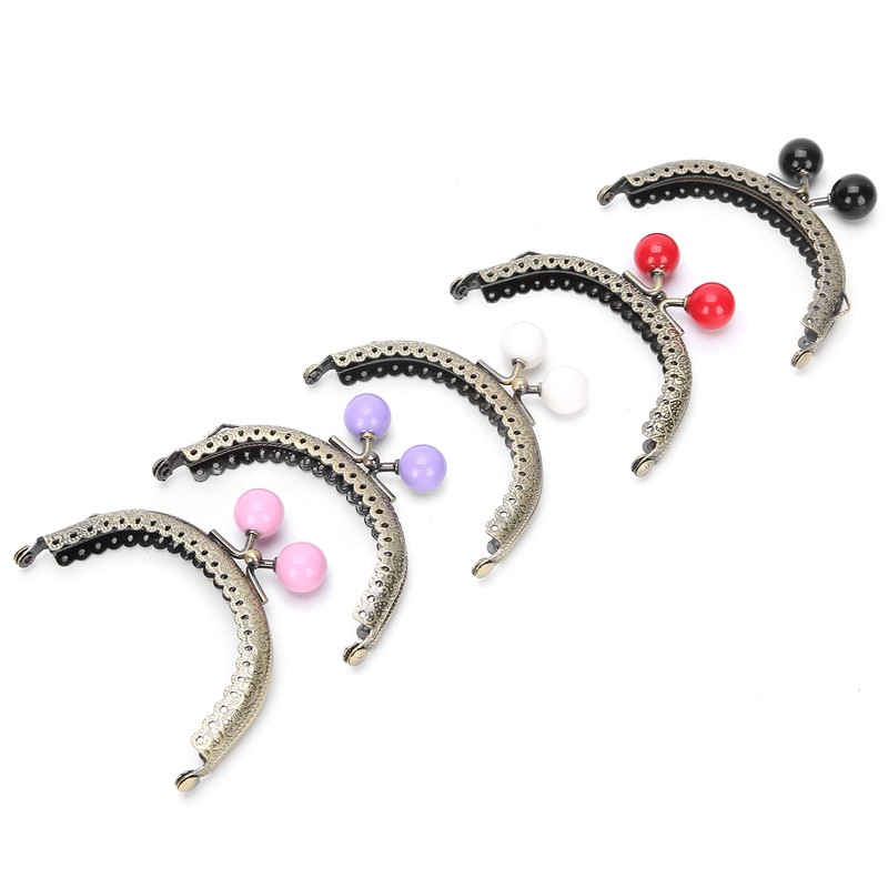 8.5cm Semicircle Embossing Kiss Lock Frame Lock Clip for Purse