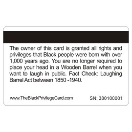 Aromabug: Privilege Card of Black People, 4 Pack