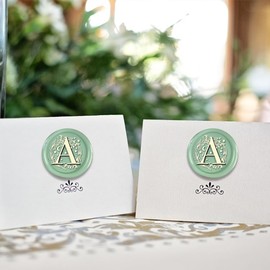 Wax Seal Stamp, 2pcs Wax Stamps Set STAMPMASTER Initial Alphabet A Wax Stamp add a Mystery Random Pattern Sealing Wax Stamp for Christmas Thanksgiving Envelope Gift Wrap Letter Wax Seal Kit-Letter A