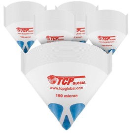 TCP Global 500 Pack of Paint Strainers with Fine 190 Micron Filter Tips - Premium "Pure Blue" Ultra-Flow Blue Nylon Mesh - Cone Paint Filter Screen