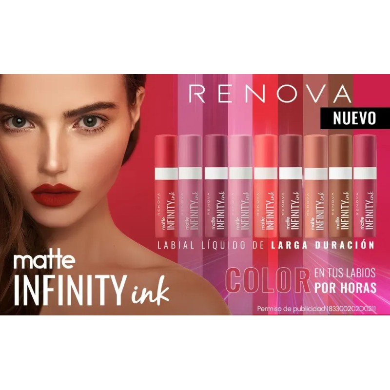 Renova Labial Liquido Matte Infinity Ink, 5ml Color Tono 50