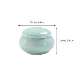 Beaupretty 3pcs Empty Ceramic Lip Balm Rouge Pot Jars with Lids Mini Round Cosmetic Sample Storage Containers for Creams Lipsticks Ear Studs