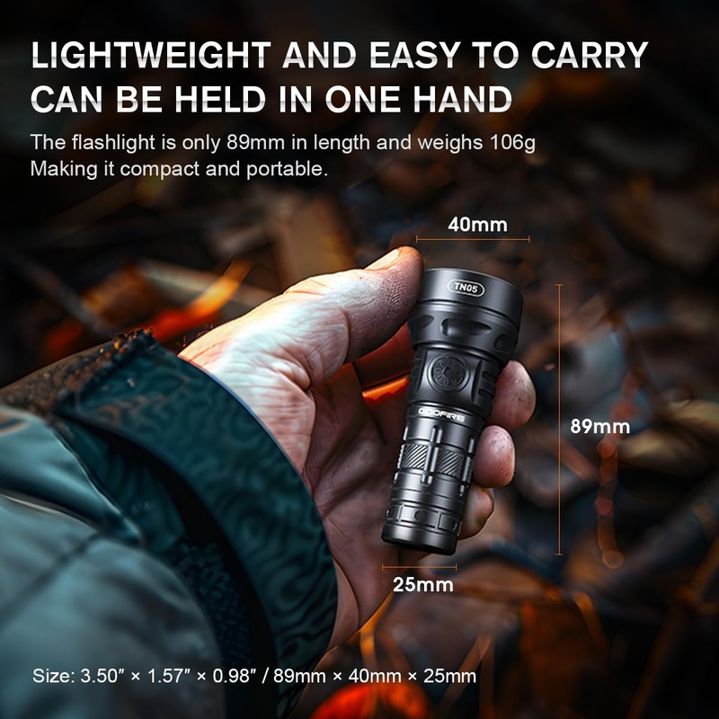 SuperFire Rechargeable Flashlights High Lumens,Small Flashlight with high Power, Portable