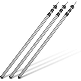 normani Set of 3 Telescopic Tent Pole 94-240 cm with Mounting Eyelets and Ground Tip Aluminium Support Pole Colour
