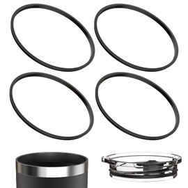 4 Pack O-Ring –30 oz Replacement Rubber Lid Rings, Lid Gasket Rings for Insulated Stainless Steel Tumbler fits Yeti, Ozark Trail, Beast and Renowned Brands (Black)