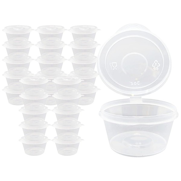 QNP Supplies 50 Count 4oz Clear Plastic Disposable Portion Cups