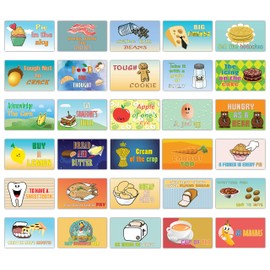 Creanoso Food Idioms Flashcards for Kids (30 cards x 1 set) – Assorted Informational Giveaways Learning Cards – Unique Stocking Stuffers Gifts for Boys & Girls – Teaching Learning Educational Material