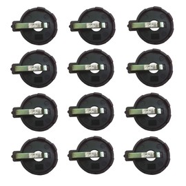LampVPath (Pack of 12 CR2032 2025 2015 Battery Holder Coin Cell Holder, CR2032 2025 2015 Coin Cell Button Battery Holder, Coin Cell Battery Holder with 2 Pin Solder Mounting Lead