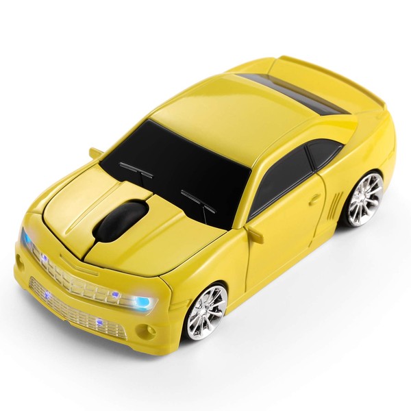 BKLNOG Wireless Car Mouse [Updated] with LED Headlights, 1600 DPI