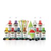 Hawaiian Shaved Ice Syrup Assortment with 10 - 16oz Bottles,