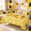 4 Pack Bee Tablecloth Happy Bee Day Table Cover Rectangle