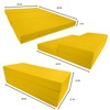 Danfuton Queen Yellow Trifold Foam Bed, Portable Shikibuton Ottoman Bed