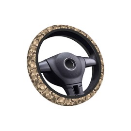 QARIEOEI Steering Wheel Cover Car Accessories Cute Universal 15 Inch Neoprene Auto Interior Decor Anti Slip Breathable for Man-Camouflage