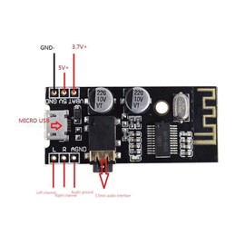 Bluetooth Board, MH-MX8 Audio Receiver Bluetooth Module Wireless Electronics for Speaker Sound System DIY(M28)