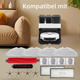 Home Times Accessory Kit for Roborock S7 Pro Ultra/Roborock S7 MaxV Ultra, 1 Roller Brush, 1 Self Cleaning Brush, 2 HEPA Filters, 4 Side Brush, 4 Wipes, 4 Dust Bags