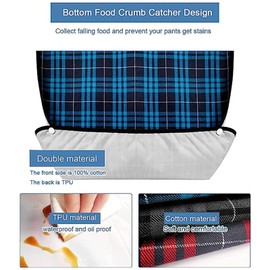 Bib for Adults, Pack of 3, Waterproof Adult Bibs with Press Studs & Mud Flaps, Waterproof Bib Food Protector for Men, Women, Elderly and Disabled, a, One Size