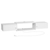 HOOBRO 55" Floating TV Stand with Power Outlet, Modern Wall