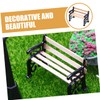 WESIEVYA 3pcs Mini Park Bench Miniature Garden Bench Fairy Garden