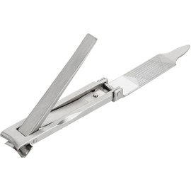 Remos Nail Clippers with Nail File - Flat and Compact Made of Stainless Steel 6 cm