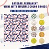 Tintnut Baseball Permanent Vinyl - 10 Sheets 12"x10", Sports Pattern