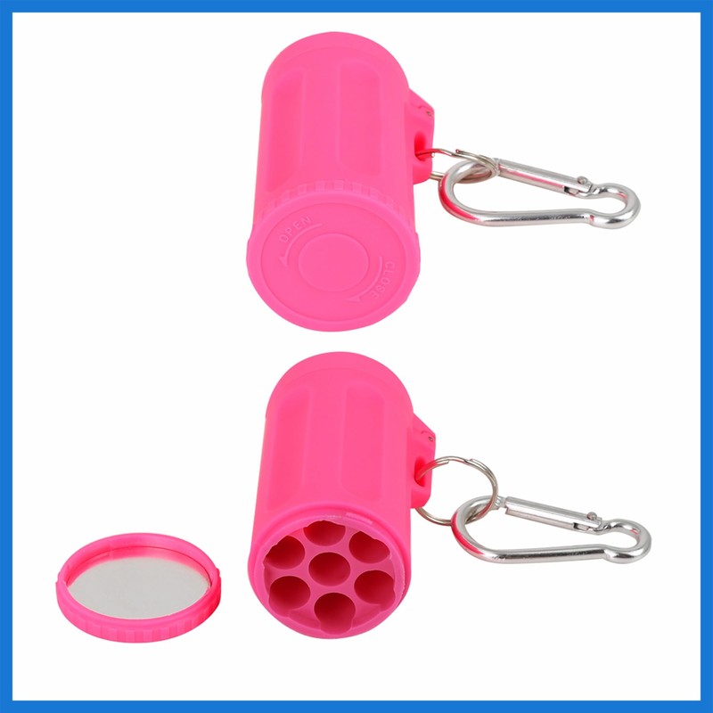VekAuto Portable Smokeless Ashtray with Keychain Lid for Car Pink