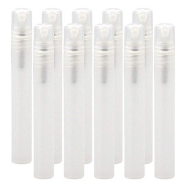Linwnil Frosted Plastic Tube Empty Refillable Perfume Bottles Spray for Travel and Gift,Mini Portable pen (10mlX10Pcs)