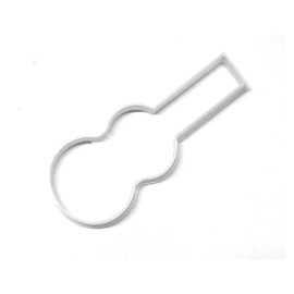 AJT VIOLIN OUTLINE FIDDLE WOODEN MUSICAL STRING INSTRUMENT COOKIE CUTTER USA PR3248