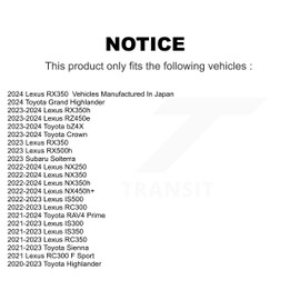 SIM Rear Semi-Metallic Disc Brake Pads SIM-2305 For Toyota Highlander Lexus RAV4 Prime Sienna NX350h bZ4X RX350 RX350h Grand NX350 IS300 Subaru Solterra NX450h+ NX250 Crown RX500h IS350 RZ450e RC350