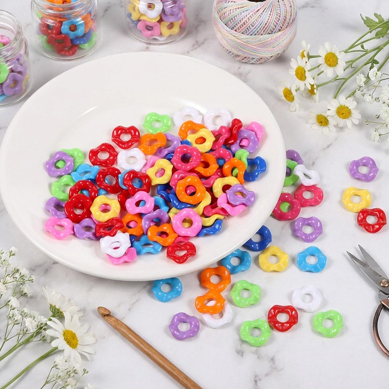 100PCS Mini Acrylic Wavy Spacers, Wavy Spacers for Beaded Pens,