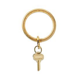 Oventure, Leather Big O Key Ring, The Original Bracelet Keychain - Solid Gold Rush Croc
