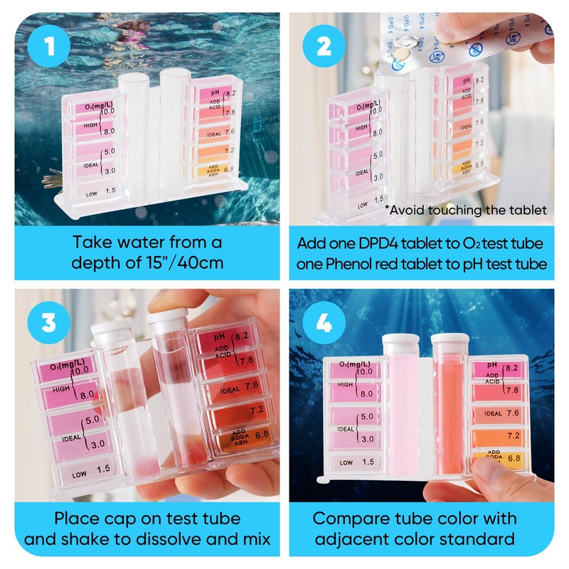 SBINTUOR DPD4 Test Tablets for Oxygen Testing in Swimming Pools,