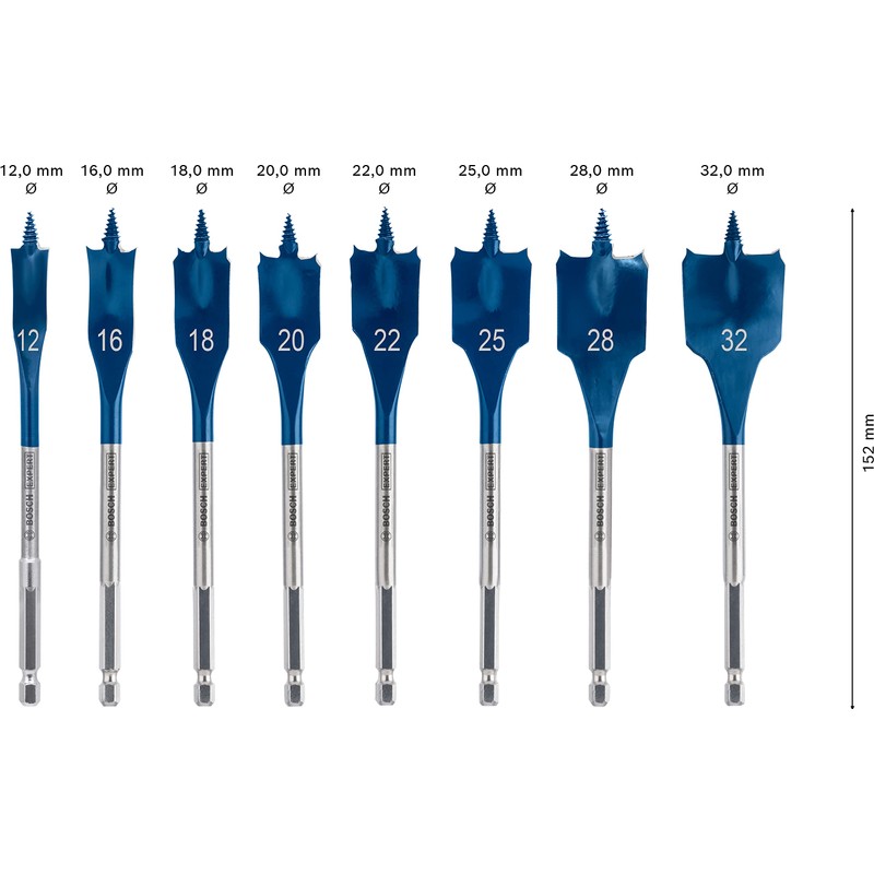 Bosch Professional Set of 8 Expert SelfCut Speed Flat Drill