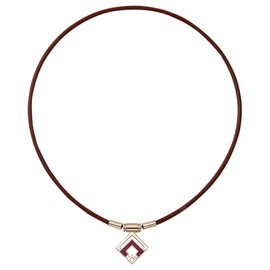 [コラントッテ] 公式ストア 公式限定カラー 磁気ネックレス 健康ネックレス TAO ネックレス スリム ARAN mini Brown シャンパンゴールド×ルビーレッドラメ M メンズ レディース 男性用 女性用 男女兼用 宇野昌磨 ネックレス スポーツ 肩凝り 肩こり プレゼント