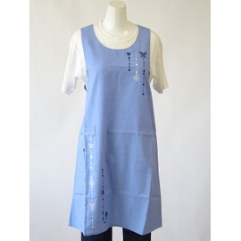 Brand Apron [Hanae Mori] (Forest 英恵 · hanae, Mori,) [and Washing Wrinkle Resistant] Polyester Fabric Butterfly Embroidered Kitchen Apron 67338