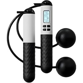 Skipping Rope With Counter (Gravity Ball With/Without Rope), Gravity Ball Jump Rope (White)