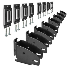 MorScan 8 Pack E-Track Wood Beam End Socket with E Track Single Slots, Black Shelf Brackets for 2x4 & 2x6 Wood Beam Custom Storage in Box Truck, Enclosed Trailer, Garage, Warehouse, Workshop