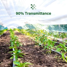 6 Mil Greenhouse Plastic Sheeting, Fuuner 15x20FT Clear Replacement Cover, Heavy Duty, UV Resistant, Greenhouse Plastic Film for Cattle Panel Greenhouse, PVC Greenhouse, Metal Hoop House