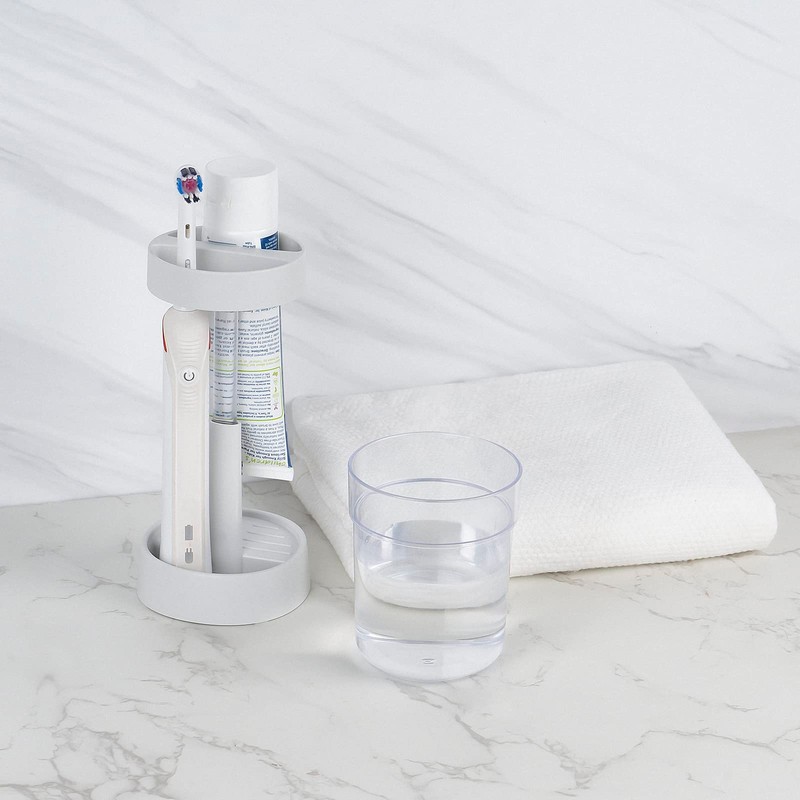 DODAMOUR Height Adjustable Toothbrush Holder for Bathroom, Toothbrush Holder Stand