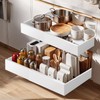 2 Pack Pull out Cabinet Organizer, Expandable(12.6"-20.5") Heavy Duty Slide