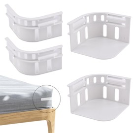 4pcs Bed Sheet Straps, Sheet Holders with Non-Slip Bump Design, Open Corner Design for Fit Various Mattresses Enhanced Sleep Quality, No Damage Sheets Wider & Larger (White,Size:4pcs)
