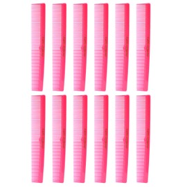 Allegro Combs 420. Peines de corte de 7 pulgadas, peines peluqueros profesionales peluqueros rosa neón, 1 dz.