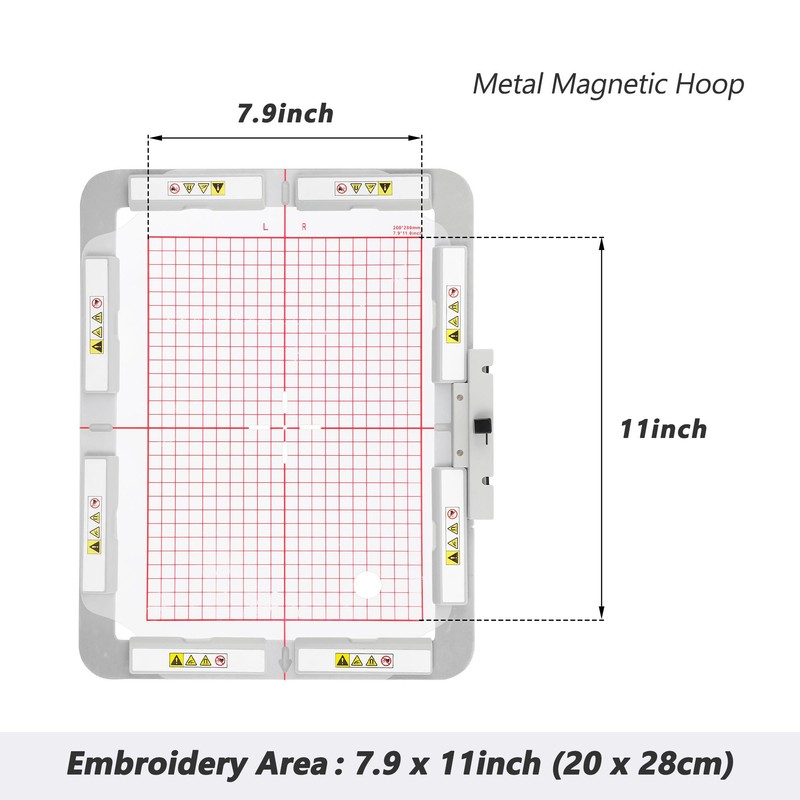 Sew Tech 7.9" x 11" Magnetic Embroidery Hoop for Poolin