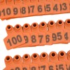 100Pcs TPU Pig Cow Ear Tag with Number 001‑100 Ear