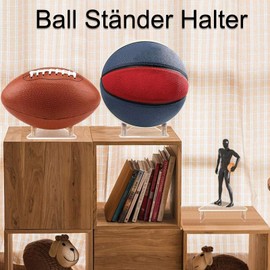 GVPOELR Ball Stand, Football Stand Holder, Acrylic Ball Display Stand, Transparent Display Holder, Ball Stand, Acrylic Stand, Ball Holder, for Football, Basketball, Volleyball, Rugby Ball (Pack of 1)