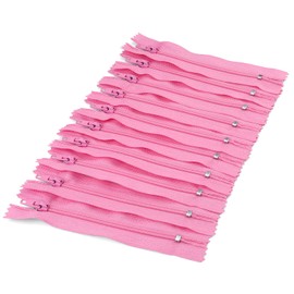 YZSIFRM - Cremalleras de nailon a granel para costura: 10 unidades de monederos de 4 pulgadas, cierre rosa para manualidades