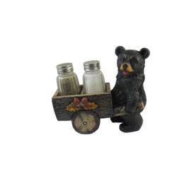 DWK Animal Holder with Salt And Pepper Shaker Set (3 Piece) | Kitchen Décor and Accessories | Salt and Pepper Shakers | Home Décor | Home Decorations… (Bear)