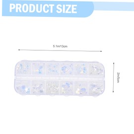 WOONEKY Nail Gems Glitter DIY Nail Art Sequins Women Manicure Decor Chic Manicure Decoration Supplies