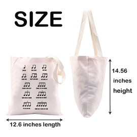 JXGZSO Composer Rhythm Music Gift Composer Musician Tote Bag Shoulder Bag For Band Musical Lovers Gift (Rhythm Music Tote)